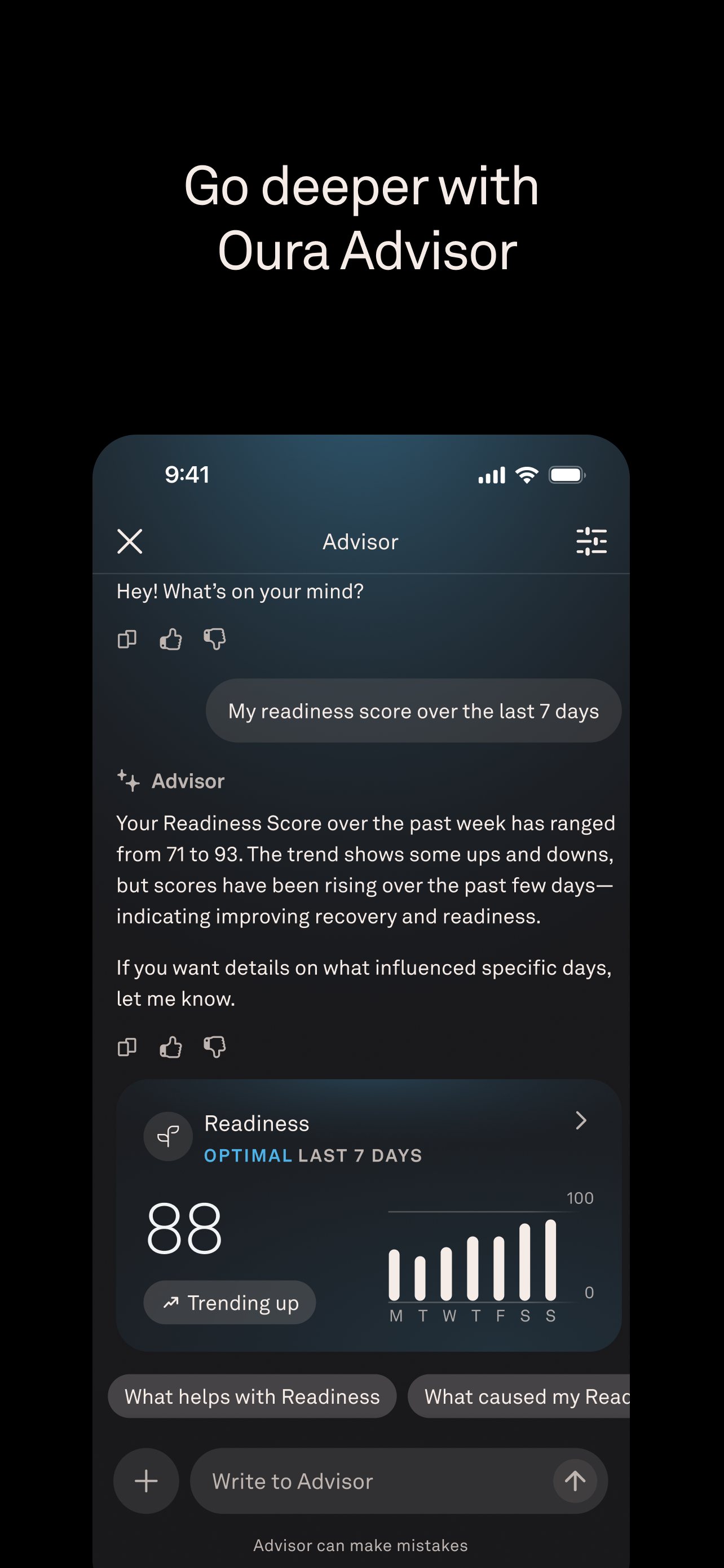Oura screenshot 1